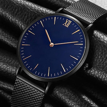 Simple Classic Ultra-thin Roman Scale Steel Mesh Watch