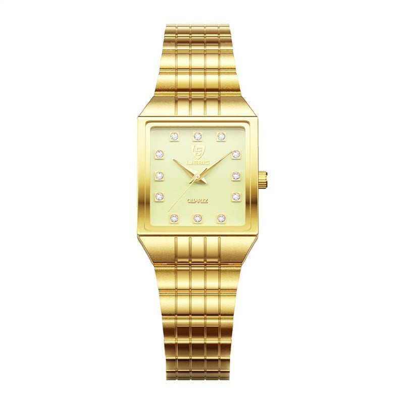 Luxury Gold Men's Quartz Watch Classic Diamond